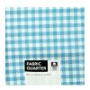 18 x 21 Teal Checks Cotton Fabric Quarter 1pc by Keepsake Calico