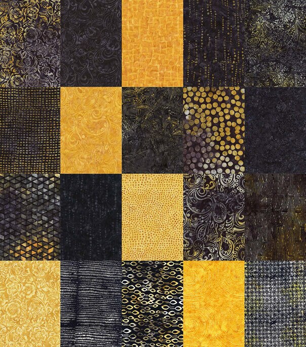 10 x 10 Hi Fashion Batik Honeybee Cotton Fabric Squares 42pc - Image 2