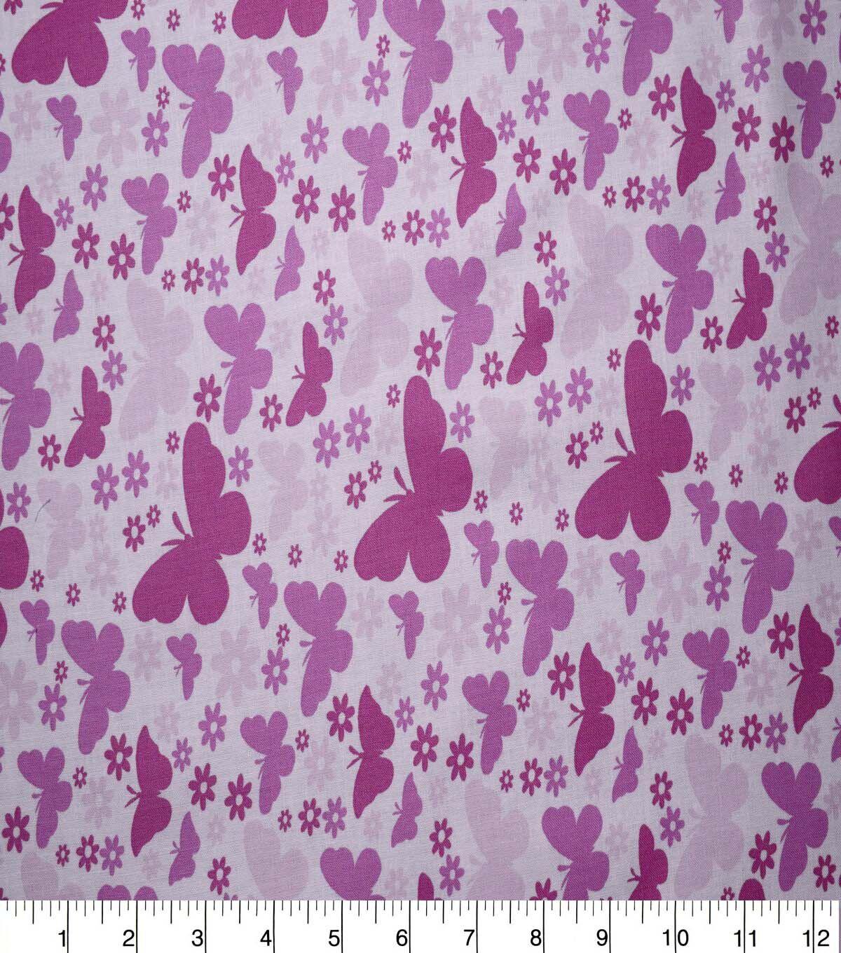 Butterflies on Pink Cotton Fabric by Quilter s Showcase - Image 2
