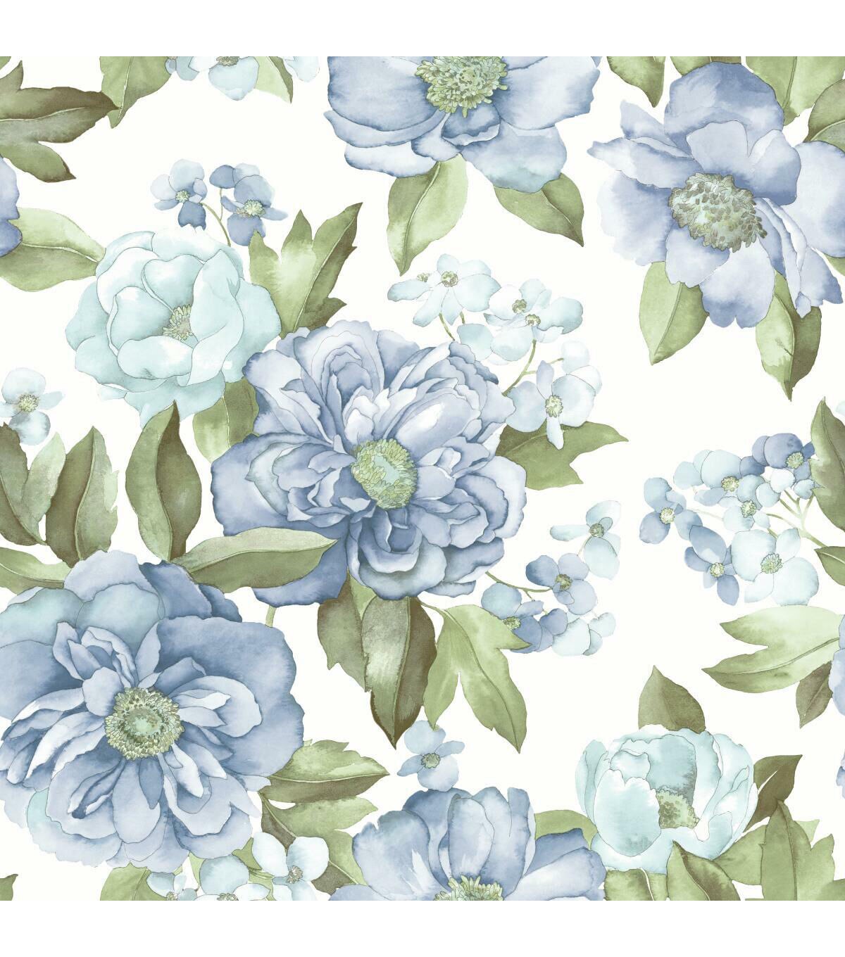 RoomMates Watercolor Floral Bouquet Peel Stick Wallpaper