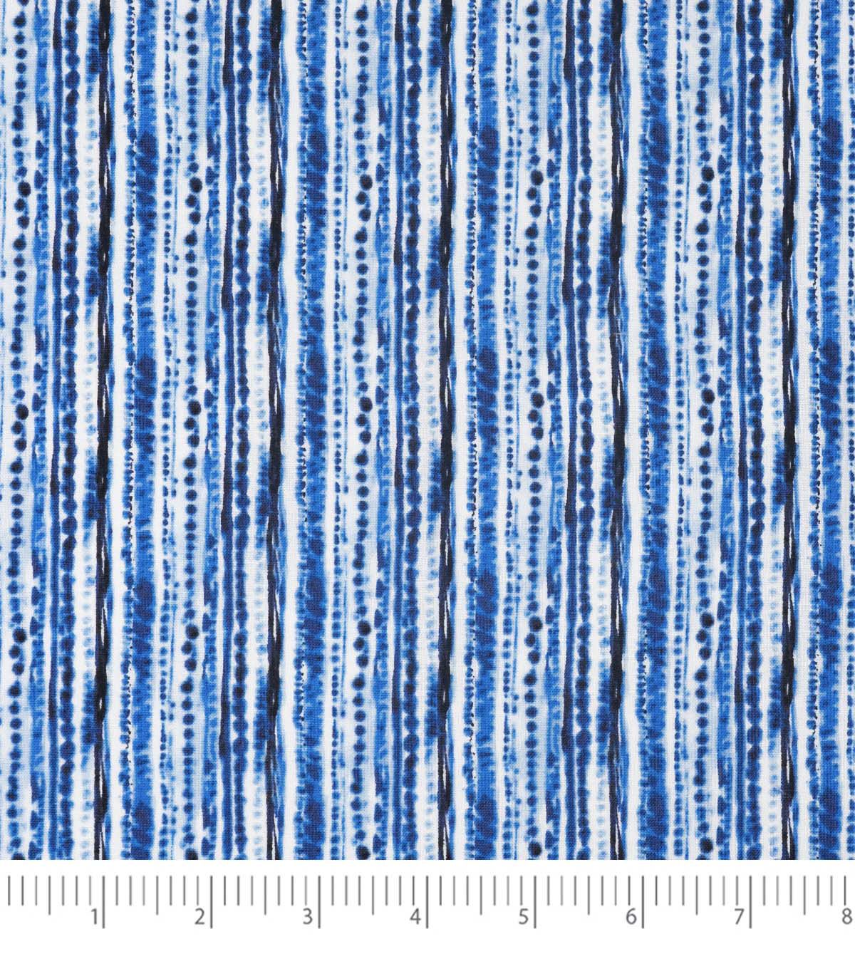 Blue Stripes Quilt Cotton Fabric by Keepsake Calico - Image 3