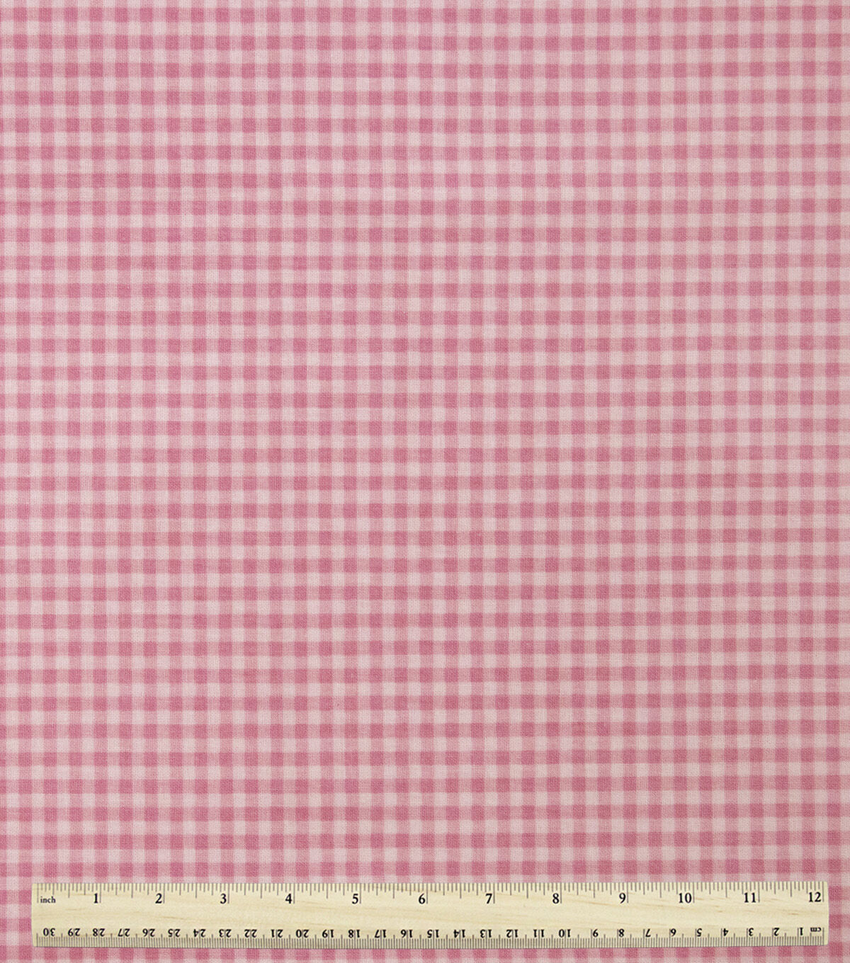 Gingham Tonal Pink Cotton Fabric by Keepsake Calico - Image 2