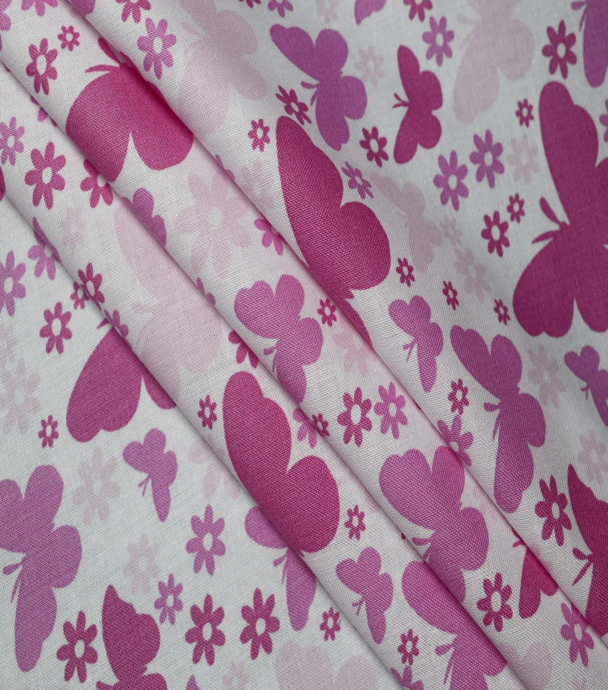 Butterflies on Pink Cotton Fabric by Quilter s Showcase - Image 3
