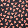 Pizza On Black Novelty Prints Cotton Fabric
