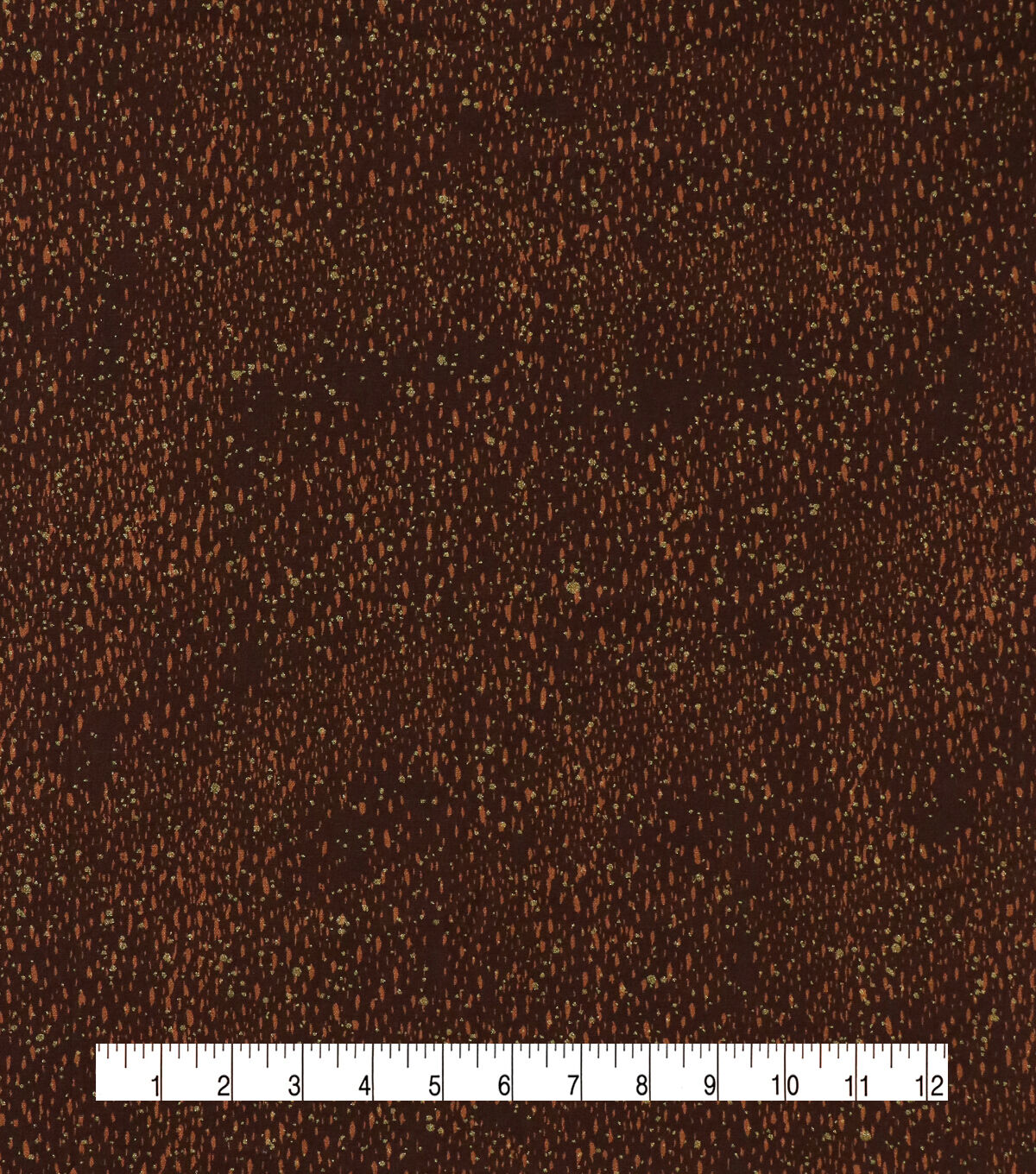 Brown Scattered Dots Quilt Metallic Cotton Fabric by Keepsake Calico - Image 2