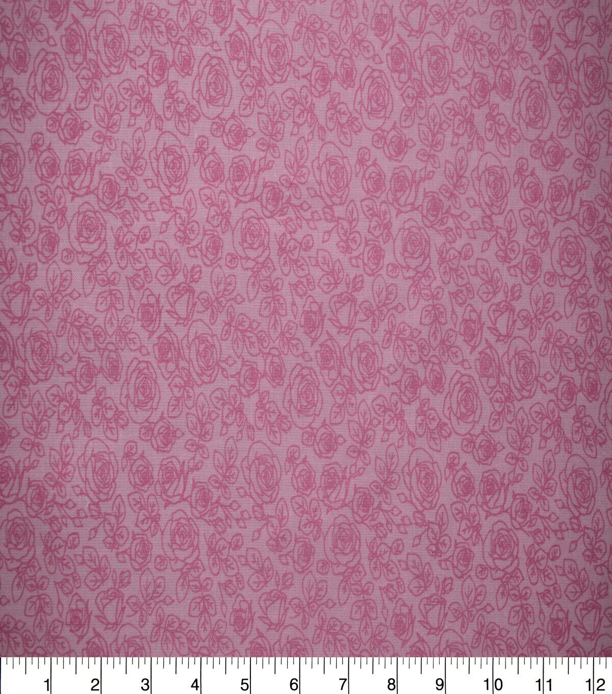 Small Roses on Pink Quilt Cotton Fabric by Quilter s Showcase - Image 2