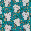 Novelty Cotton Fabric Cat Unicorn